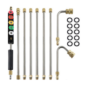High Pressure Washer <b>Extension</b> <b>Rod</b> 40cm 1/4 Quick Connect M14x1.5 With Nozzle 90 Degree U Shape For Cold Water Cleaning - Product Image 3
