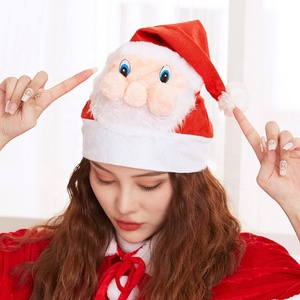 Chapeau <span class=keywords><strong>de</strong></span> Père Noël SOLPOP en feutre pour adulte, personnalisable avec logo, en 3D, avec fourrure moelleuse, décoration <span class=keywords><strong>de</strong></span> Noël festive - Product Image 2