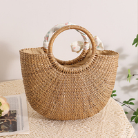 Sac à main en paille élégant avec détails de broderie Boho fourre-tout été plage mariage femmes accessoire sac à main en paille
