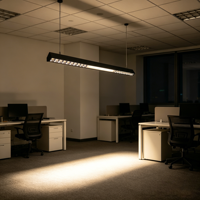 Lampe suspendue linéaire LED à double émission 36W 1200mm, luminaire commercial pour bureau, éclairage décoratif pour la maison