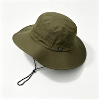 Chapeau Bob Extérieur à Large Bord Vert Olive Séchage Rapide Léger Protection Solaire Sangle Mentonnière Réglable Logo ACE Personnalisé Camping