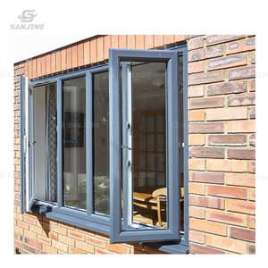 Giá tốt nhất Swing khuôn cửa sổ hợp kim nhôm khung kính cường lực Tính năng mở ngang - Product Image 4