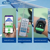 Mesin Pelontar Bola Tenis Otomatis PT-Smart Pro ABS Kapasitas 120 Bola untuk Latihan di Lapangan Indoor dan Outdoor