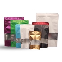 Op maat bedrukte staande ziplock zakken van Mylar met venster voor gedroogd fruit, specerijen, noten en droge snacks.