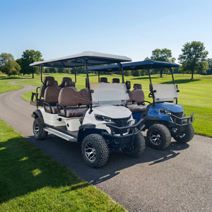 <span class=keywords><strong>Voiturette</strong></span> de golf électrique 4-6 places en gros avec pneus tout-terrain et système AC 48V pour chariots - Product Image 1