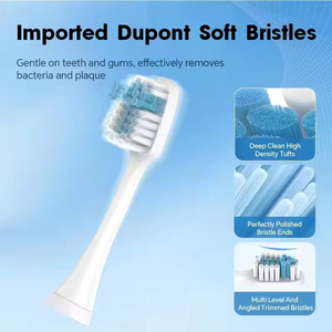 Brosse à dents électrique sonique personnalisable OEM, brosse à dents sans fil rechargeable de luxe avec poils doux et délicats - Product Image 4