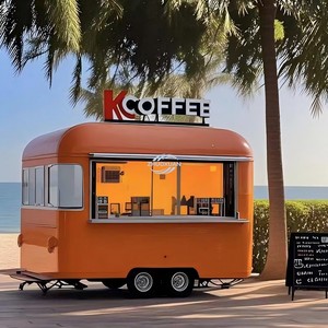 รถเข็นขายกาแฟสแตนเลสสไตล์เรโทร ปรับแต่งได้ตามต้องการ สำหรับขายอาหารข้างทาง - Product Image 4
