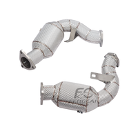 Collecteur d'échappement haute performance SS304 pour Audi S4 S5 A6 A7 3.0T 2.8L 2012+ avec tuyau de descente isolé pour performance accrue