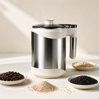 Moulin à Grains Électrique en Acier Inoxydable, Capacité 240g, 200W, pour Épices Sèches et Grains, Usage Domestique, Facile à Utiliser