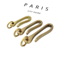 Cloxy Long 50/60/70mm en laiton porte-clés montage ceinture U crochet pour portefeuille porte-clés crochet en laiton portefeuille poisson crochet
