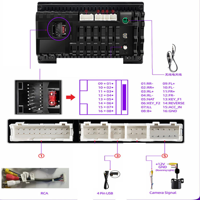 2 Din Car Radio 9" HD Autoradio Multimedia Player 2DIN Carplay Auto Audio Car Stereo MP5 Bluetooth USB FM Camera