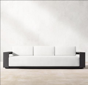 Ensemble <span class=keywords><strong>de</strong></span> canapés <span class=keywords><strong>de</strong></span> <span class=keywords><strong>jardin</strong></span> modernes <span class=keywords><strong>de</strong></span> luxe, meubles <span class=keywords><strong>de</strong></span> patio durables en aluminium, canapé 3 places, ensemble <span class=keywords><strong>de</strong></span> canapés d'extérieur en métal, cour, villa, resort - Product Image 4