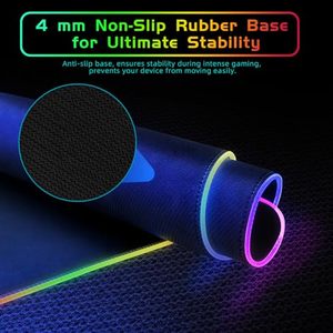 RGB Chuột chơi game pad không dây sạc lớn LED Chuột <span class=keywords><strong>Mat</strong></span> với 14 chế độ chiếu sáng XXL chuột Pad Ergonomic máy tính bàn-Pad - Product Image 5