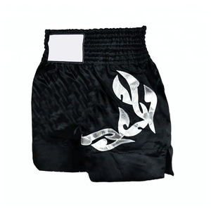 Pantalones cortos de boxeo cortos personalizados de Muay Thai de artes marciales de alta elasticidad, pantalones cortos de Muay Thai hechos en Pakistán de alta calidad - Product Image 2