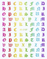 Hot New Art Sticker Gothique Lettre Nail Enhancement Sticker Nail Stickers 3d Nail Art Sticker