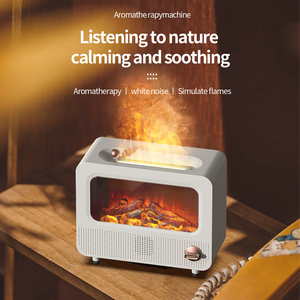 Chimenea Artificial 3D llama ruido blanco difusor de aromaterapia LED luz nocturna humidificador ultrasónico con altavoz <span class=keywords><strong>Bluetooth</strong></span> - Product Image 3