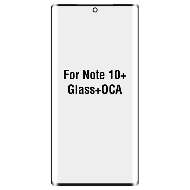 High Quality Oca Outer Front Screen Glass Lens for Samsung Note 10 Plus Glass With Oca Screen Replacement