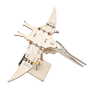 Kit de Modélisation Mécanique de Pterosaure Électrique <span class=keywords><strong>en</strong></span> <span class=keywords><strong>Bois</strong></span> DIY, Éducatif STEM, Puzzle 3D Dinosaure, Vente <span class=keywords><strong>en</strong></span> Gros OEM ODM, Cadeau - Product Image 2