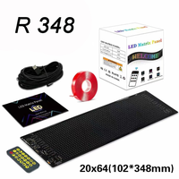 Anpassbare Tragbare 20x64 LED-Lichterkette 5V Digitales Matrix-Panel Wasserdichte Outdoor-Automotive-Beschilderung Programmierbares Lauftext-Display