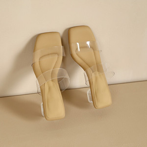 Sandalias de verano para mujer, zapatillas de gelatina de PVC, tacones altos con punta abierta, zapatillas transparentes de Perspex para mujer, zapatos, sandalias transparentes de tacón - Product Image 4