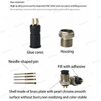 Connecteur DIN Mâle/Femelle 2-13 Broches Série DS, Connecteur Circulaire DIN Jack en Cuivre et Aluminium IP67 200A pour Stockage d'Énergie