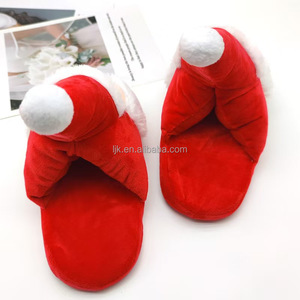 Chaussons en peluche personnalisés Père Noël pour enfant Chaussons amusants et chauds Chaussons de maison Cadeau de Noël <span class=keywords><strong>Chaussures</strong></span> en peluche - Product Image 5