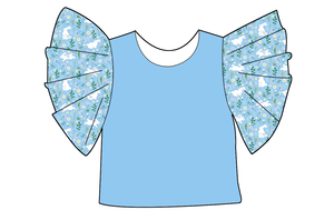 Custom Pattern Girls <strong>Easter</strong> Ruffled Flounce Sleeve <strong>Top</strong> Bunny Carrot Print Toddler Spring Casual Shirt Kids Holiday Clothing - Product Image 3