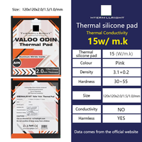 Penjualan Pabrik Ali Express Terlaris 17w 21w Bantalan Termal Lembut Murah 100*100 120*120 mm Ketebalan 0.5-3.0mm Bantalan Termal Silikon GPU CPU