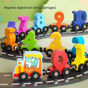 <span class=keywords><strong>2</strong></span>-6 세 조기 교육 번호 학습인지 교육 완구를위한 자기 디지털 기차 나무 퍼즐 장난감 - Product Image 2