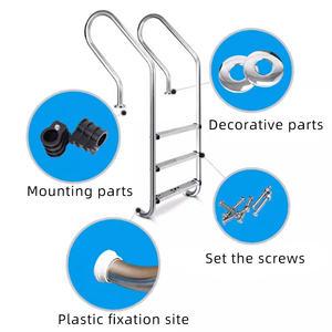 Échelle de <span class=keywords><strong>piscine</strong></span> en acier inoxydable 304/316 résistante à la corrosion, marches antidérapantes personnalisées, garde-corps de sécurité pour piscines enterrées - Vente en gros - Product Image 5