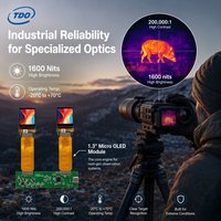 وحدة عرض OLED صغيرة 3552×3552 بدقة 4K وحجم 1.3 بوصة وسطوع 1600 شمعة مع لوحة تحكم من نوع C ومعتمدة من CE وFCC وRoHS للاستخدام في النظارات الواقع الافتراضي/الواقع المعزز الجراحية