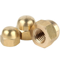 Vente directe d'usine, écrous décoratifs en laiton et cuivre en forme de capuchon, écrous hexagonaux en forme de gland avec capuchon en cuivre, type M3 M4 M5-M24