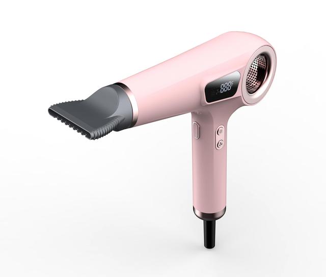 High-Speed Brushless Motor Hair Dryer Negative Ionic Blow Dryer Fast Drying Low Noise HD Display 4 Temps 4 Speeds