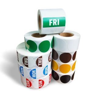 Etiquetas para Envases de Alimentos de 3" x 2", Etiquetas Coloridas de Caducidad Disolubles para Pegatinas, Fecha de Preparación, 300 Etiquetas por Rollo - Product Image 5