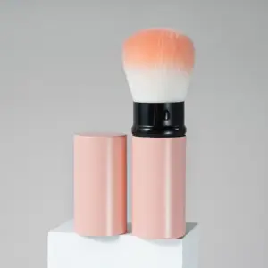 Custom Portable Cosmetic Packaging Retractable Blush Loose Powder Brush Tube Container
