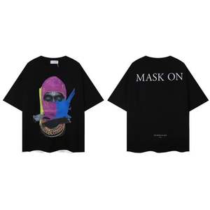 Camiseta de manga corta Summer Strange Things Masked Man Streetwear para hombres y mujeres, moda urbana - Product Image 4