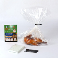 Rouleau de sacs de cuisson en plastique transparent résistant à la chaleur pour rôtir le poulet, faire bouillir la dinde, les fruits de mer, pour la cuisson (sacs de cuisson)