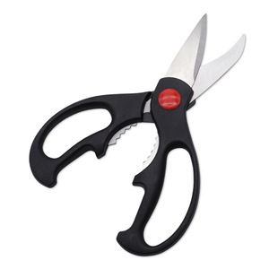 <b>Kitchen</b> <b>Scissors</b> Stainless Steel Straight Tip Black Multi Purpose For Home Use - Product Image 1