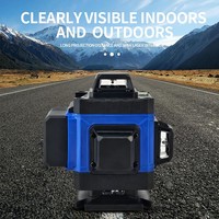 Niveau laser vert 4D à 16 lignes, auto-nivelant rotatif à 360 ° pour la mesure de précision des bâtiments et des images suspendues