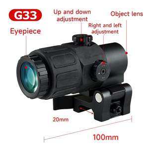 Lunette grossissante HD 3X avec montage QD rabattable, détachable rapidement, compatible avec les viseurs holographiques, accessoire de chasse tactique - Product Image 5