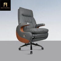 Chaise de bureau pivotante de luxe italienne haut de gamme, robuste et rembourrée, idéale pour les bureaux et les salles d'attente