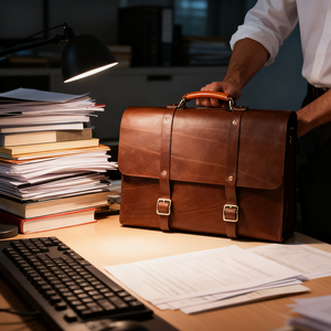 Bolsa de ordenador portátil negra de cuero genuino de vaca para hombre de <span class=keywords><strong>oficina</strong></span> de negocios clásica de fábrica, maletín de gran capacidad - Product Image 6