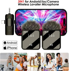 F11-2Wireless Microphone Connector 3 in 1 Hands Free <strong>Reporting</strong> Wireless Lapel Microphone for Mobile Phone <strong>Street</strong> Interview - Product Image 5