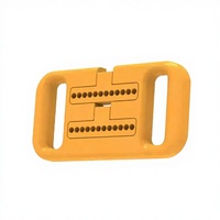 Organizador de Cables Linkwylan Amarillo LW-LXB-24/S de 24 Orificios, Resistente al Fuego, de ABS, para Gestión de Cables de Red, Cat5, Cat6, LAN