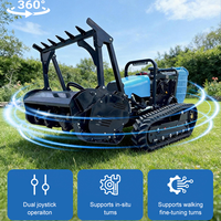 Tondeuse robotisée SHANNENG TANK 40 autopropulsée télécommandée tout-terrain sur chenilles avec moteur Yanmar pour la remise en état des pentes