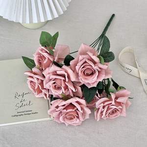 Elegante Bouquet di <span class=keywords><strong>Rose</strong></span> in Seta Realistiche, Fiori Artificiali Fatti a Mano in Stile Naturale per Eventi <span class=keywords><strong>VIP</strong></span> in Hotel e Regali di Lusso - Product Image 5