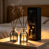 Diffuseur de parfum d'ambiance de luxe pour hôtel, 200 ml, désodorisant d'ambiance, huile essentielle sans flamme, ensemble de diffuseurs à bâtonnets pour la maison