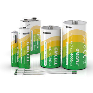 Batería Recargable de Litio OEM USB AA AAA 6F22 Tipo C, Baterías de Iones de Litio de 1.5V (6F22) - Product Image 1