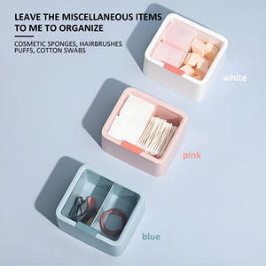 Semplice scatola di immagazzinaggio nordico Desktop che conserva il trucco cotone bellezza in polvere soffio cotone tampone interdentale con filo interdentale rossetto - Product Image 5