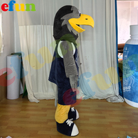 Efun quantité minimale de commande 1 PC Costume de mascotte aigle bleu personnalisé professionnel taille adulte équipe de dessin animé mascotte aigle Costume de mascotte pour le carnaval
